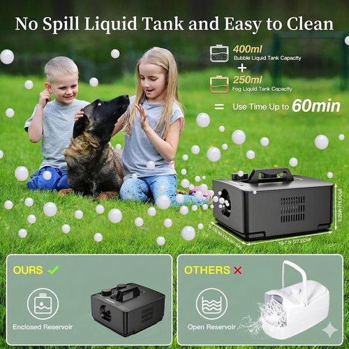 Smoke Bubble Machine New Remote Control Stage